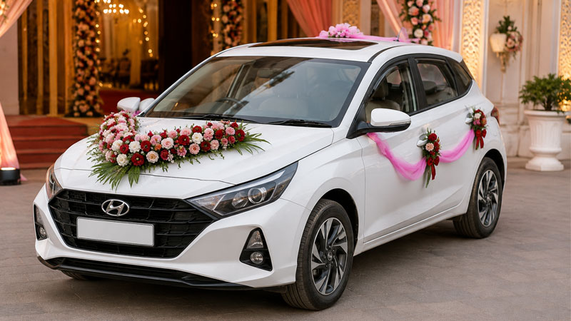Hyundai i20 Asta with Sunroof for Wedding Car Hire in Chandigarh