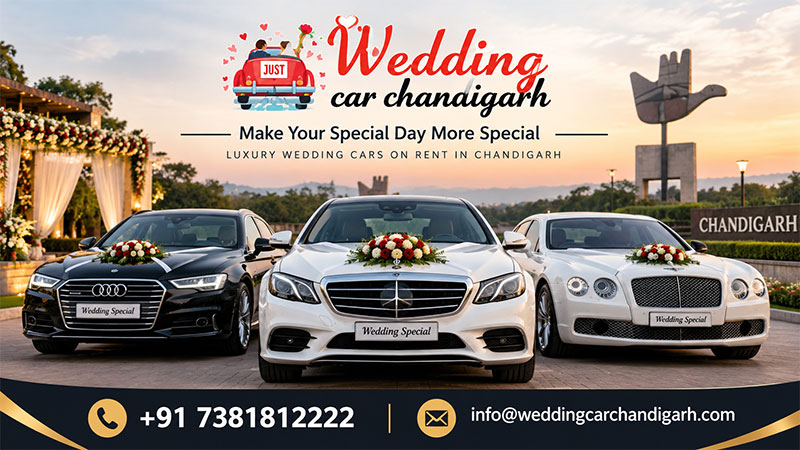 Chandigarh Wedding Photoshoot Ideas: Best Backdrops with Your Wedding Car